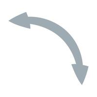 Double rounded arrow or pointer for creating dynamic web designs, infographics, presentations vector