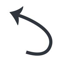 Curved arrow or pointer for creating dynamic web designs, infographics, presentations vector