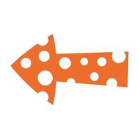 Polka dot arrow or pointer for creating dynamic web designs, infographics, presentations vector