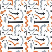 Funny seamless pattern with arrows and pointers. Print for childrens clothing and school supplies vector