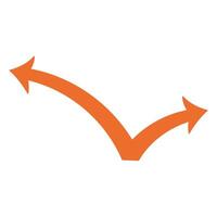 Double arrow or pointer for creating dynamic web designs, infographics, presentations vector