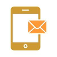 Mobile E-mail Icon Design vector
