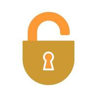 Open Lock Icon Design vector