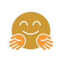 Hugging Face Icon Design vector