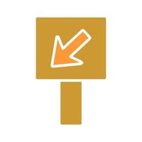 Diagonal Down Left Arrow Icon Design vector