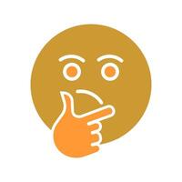 Thinking Face Icon Design vector