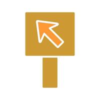 Diagonal Up Left Arrow Icon Design vector