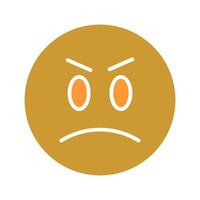 Angry Face Icon Design vector