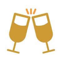 Wine Cheers Icon Design vector