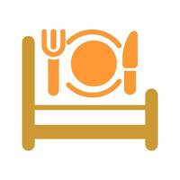 Breakfast in Bed Icon Design vector