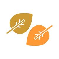 Fallen Leaf Icon Design vector