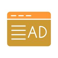 Ad Placement Icon Design vector