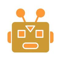 Robot Face Icon Design vector