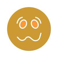 Woozy Face Icon Design vector