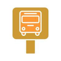 Bus Stop Icon Design vector