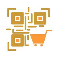 QR Code Shopping Icon Design vector