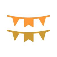 Bunting Flags Icon Design vector