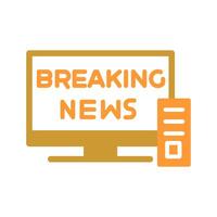 Breaking Story Icon Design vector