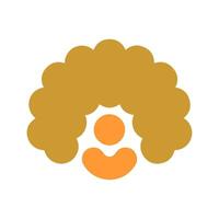 Clown Wig Icon Design vector