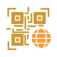 QR Code Website Icon Design vector