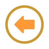 Left Arrow Icon Design vector