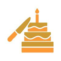 Cake Cutting Icon Design vector
