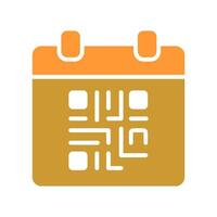 QR Code Calendar Icon Design vector