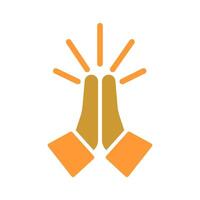 Folded Hands Icon Design vector