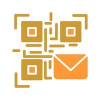 QR Code Email Icon Design vector