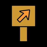 Diagonal Up Right Arrow Icon Design vector