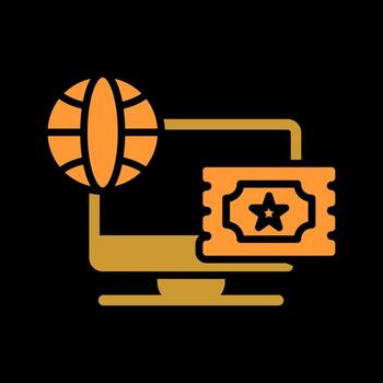 Ticket System Icon Design vector