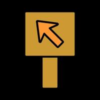 Diagonal Up Left Arrow Icon Design vector