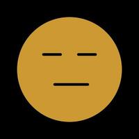 Neutral Face Icon Design vector