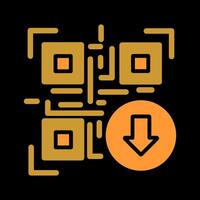 QR Code Download Icon Design vector