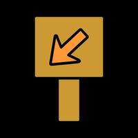 Diagonal Down Left Arrow Icon Design vector