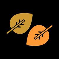 Fallen Leaf Icon Design vector