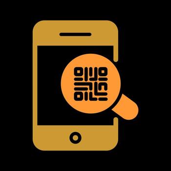 QR Code Authentication Icon Design vector