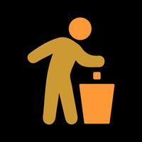 Litter in Bin Sign Icon Design vector