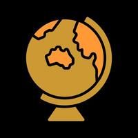 Earth Globe Asia Australia Icon Design vector