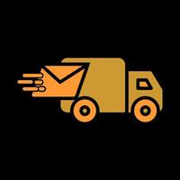 Mail Truck Icon Design vector