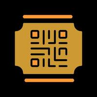 QR Code Ticket Icon Design vector