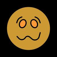 Woozy Face Icon Design vector