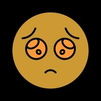 Pleading Face Icon Design vector