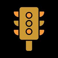 Vertical Traffic Light Icon Design vector