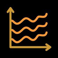 Spline Chart Icon Design vector