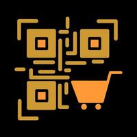QR Code Shopping Icon Design vector
