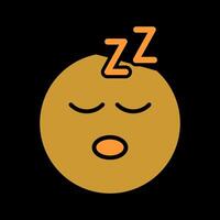 Sleeping Face Icon Design vector