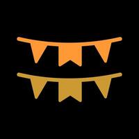 Bunting Flags Icon Design vector