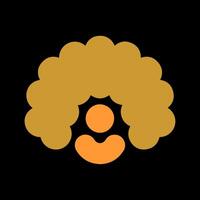 Clown Wig Icon Design vector