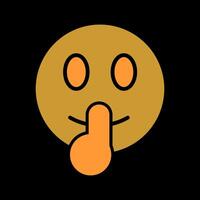 Shushing Face Icon Design vector